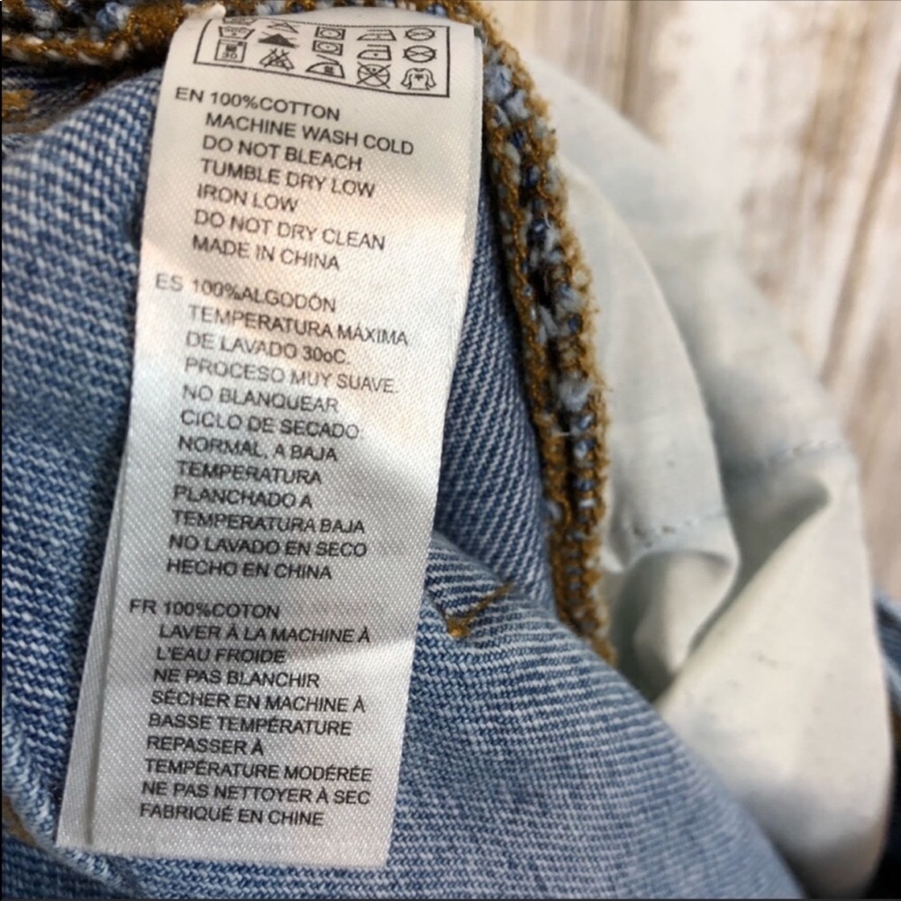 Forever 21 Denim Short Blue Distressed Destroyed - Picture 7 of 8